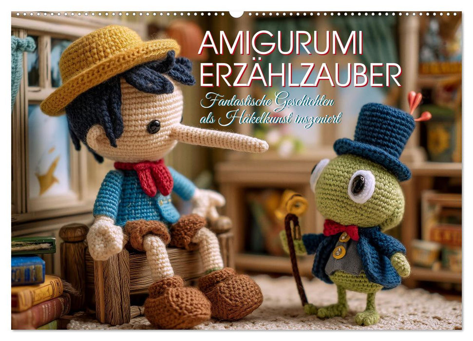 Amigurumi Erzählzauber. Fantastische Geschichten als Häkelkunst inszeniert (CALVENDO Wandkalender 2026)