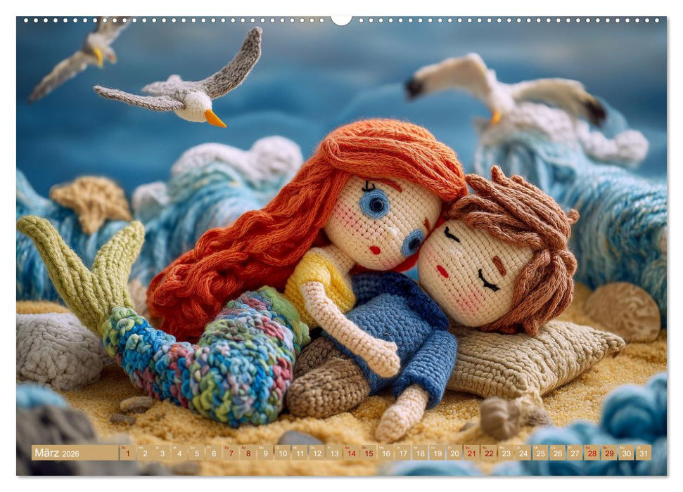 Amigurumi Erzählzauber. Fantastische Geschichten als Häkelkunst inszeniert (CALVENDO Wandkalender 2026)