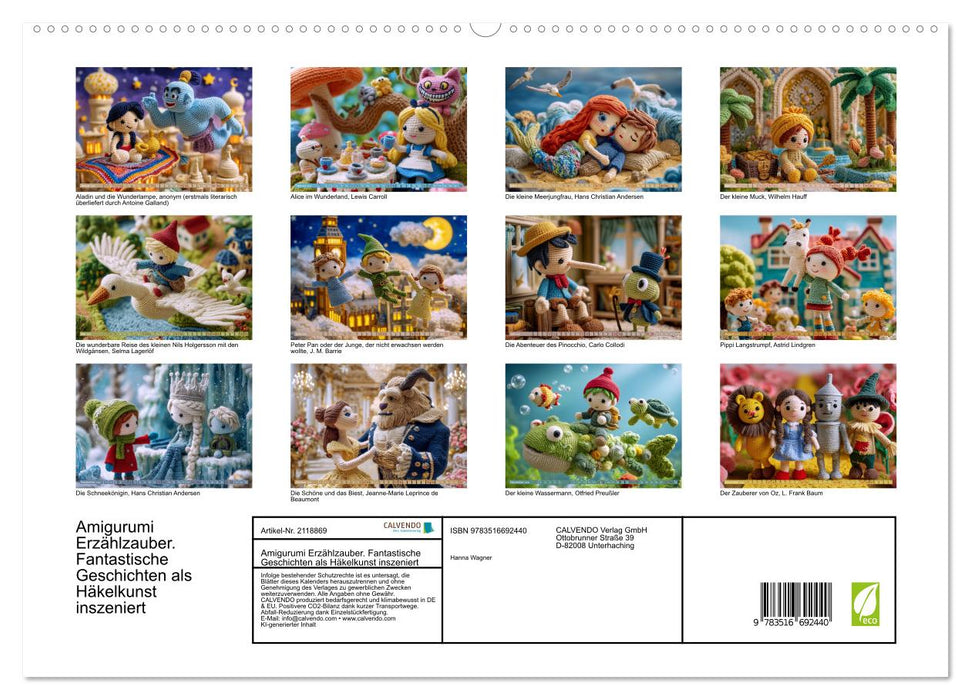 Amigurumi Erzählzauber. Fantastische Geschichten als Häkelkunst inszeniert (CALVENDO Premium Wandkalender 2026)
