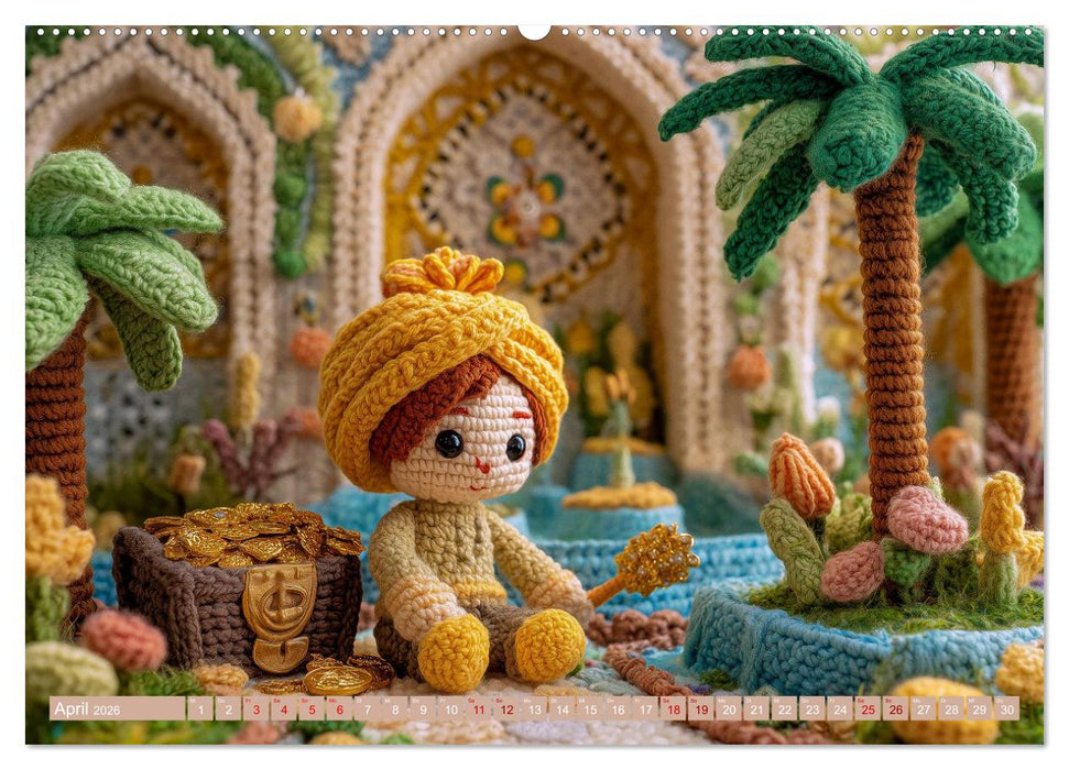 Amigurumi Erzählzauber. Fantastische Geschichten als Häkelkunst inszeniert (CALVENDO Premium Wandkalender 2026)