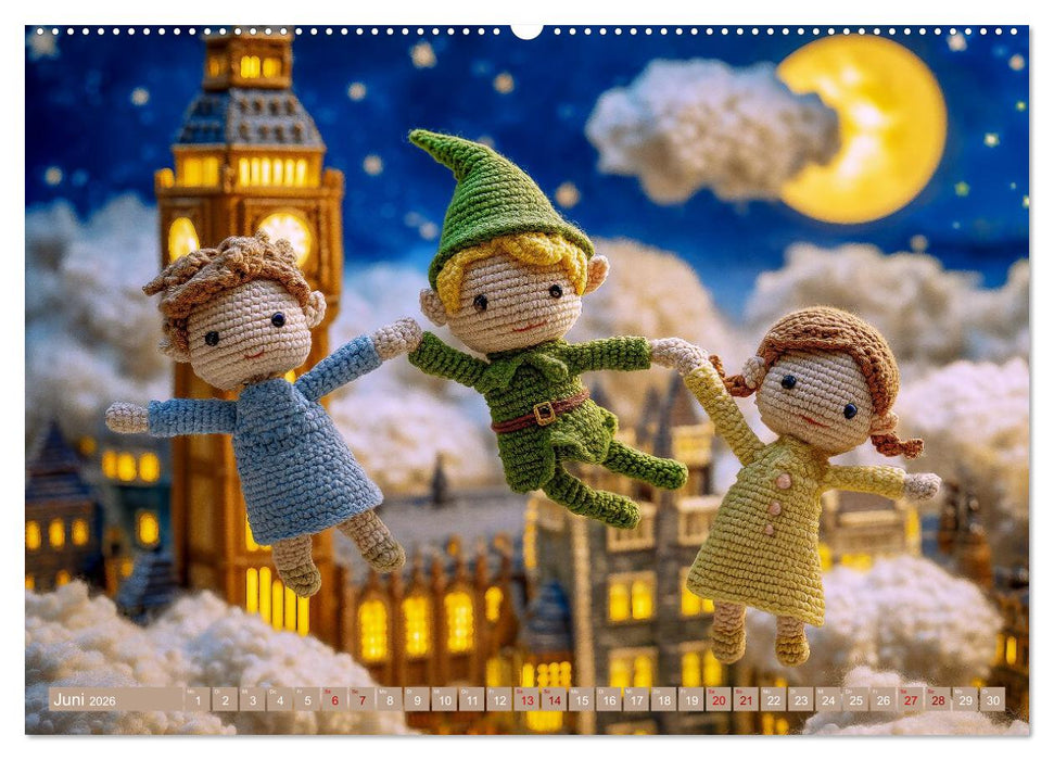 Amigurumi Erzählzauber. Fantastische Geschichten als Häkelkunst inszeniert (CALVENDO Premium Wandkalender 2026)