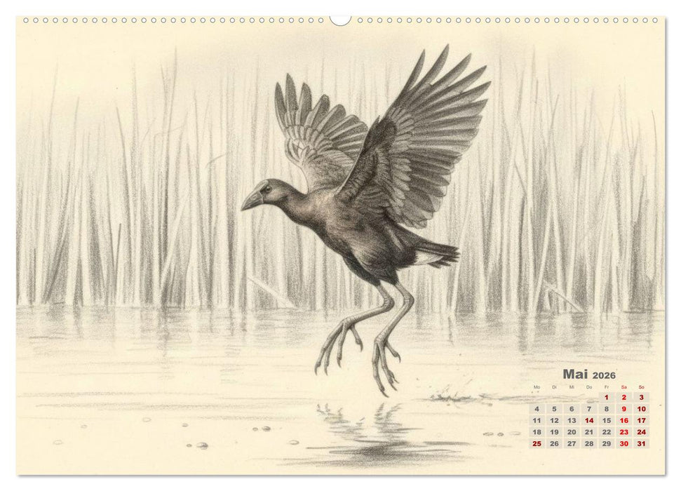 Wilde Seelen - Tierische Momente in Graphit (CALVENDO Wandkalender 2026)
