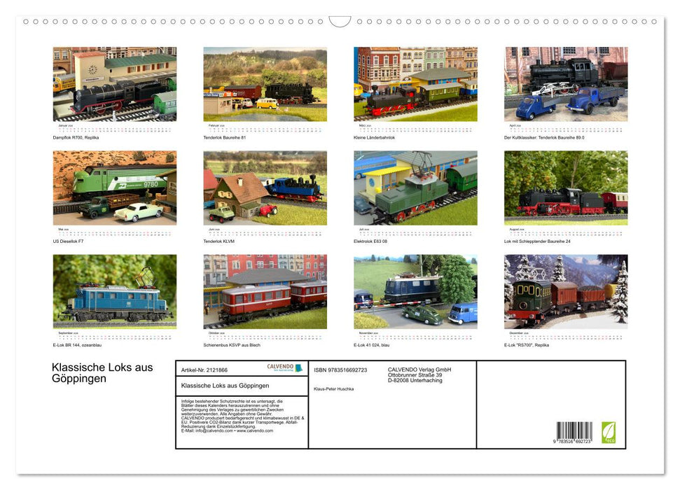 Klassische Loks aus Göppingen (CALVENDO Wandkalender 2026)