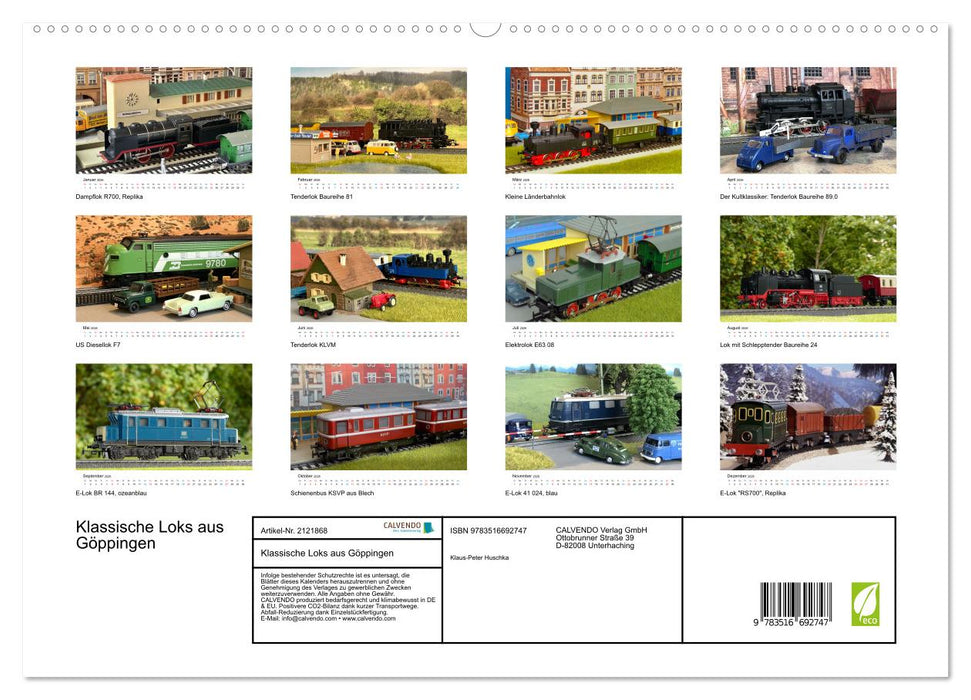 Klassische Loks aus Göppingen (CALVENDO Premium Wandkalender 2026)