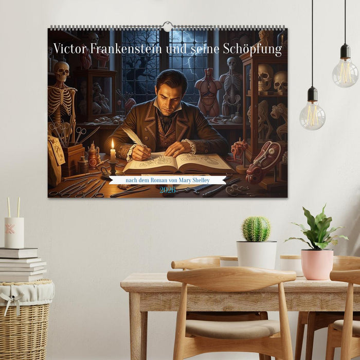Victor Frankenstein und seine Schöpfung (CALVENDO Wandkalender 2026)