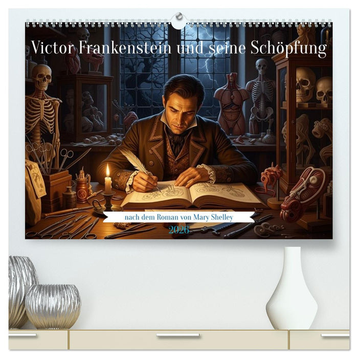 Victor Frankenstein und seine Schöpfung (CALVENDO Premium Wandkalender 2026)