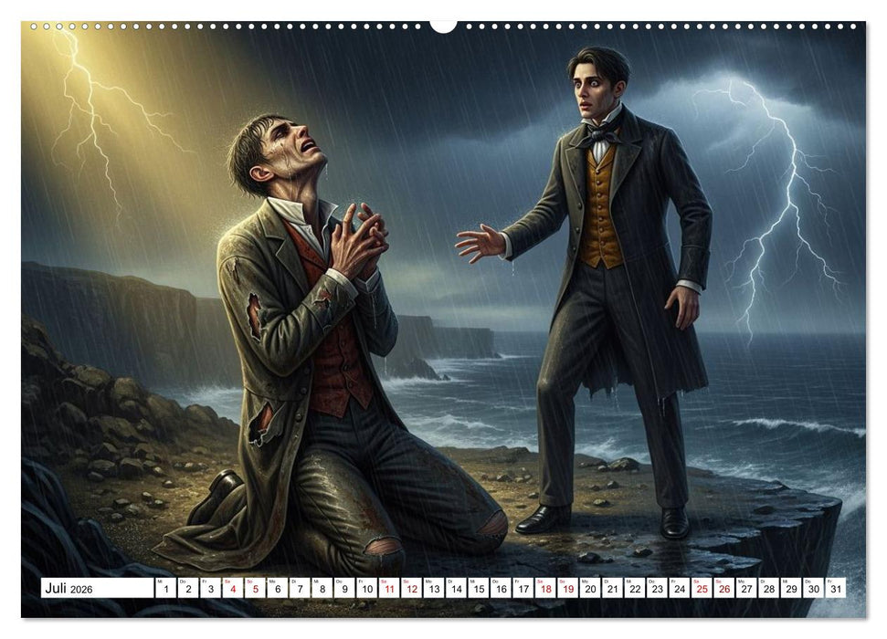 Victor Frankenstein und seine Schöpfung (CALVENDO Premium Wandkalender 2026)