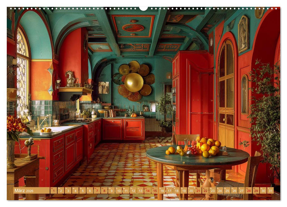 Fantastische Küchenarchitektur. KI-Design zum Staunen (CALVENDO Wandkalender 2026)