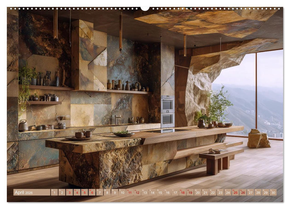 Fantastische Küchenarchitektur. KI-Design zum Staunen (CALVENDO Wandkalender 2026)