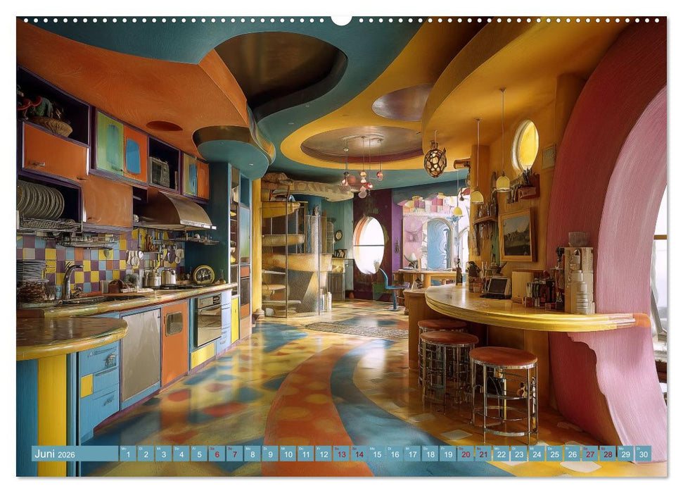Fantastische Küchenarchitektur. KI-Design zum Staunen (CALVENDO Wandkalender 2026)