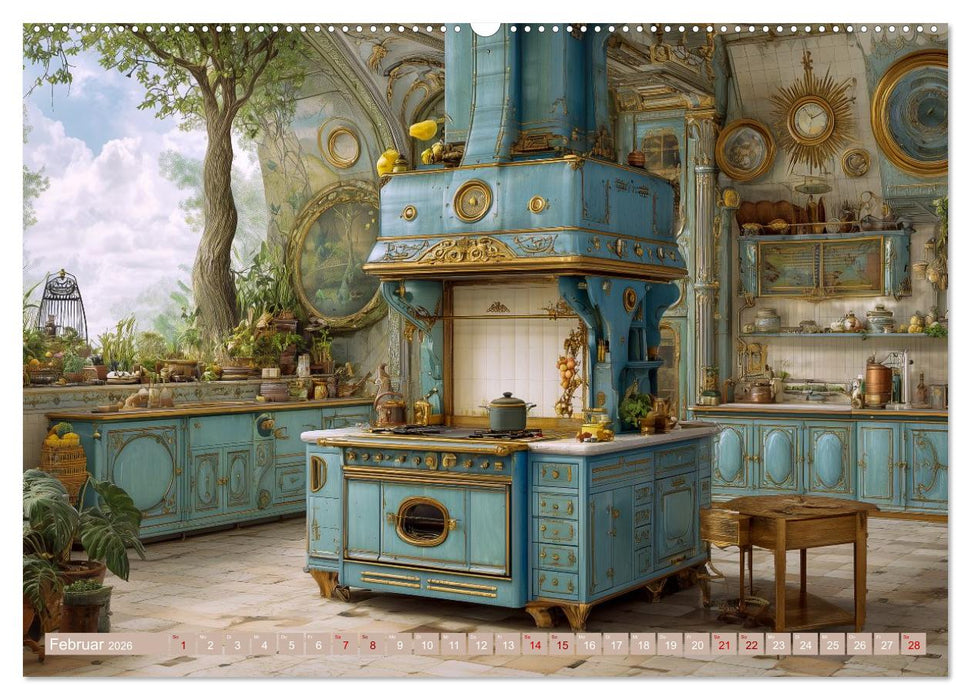 Fantastische Küchenarchitektur. KI-Design zum Staunen (CALVENDO Premium Wandkalender 2026)