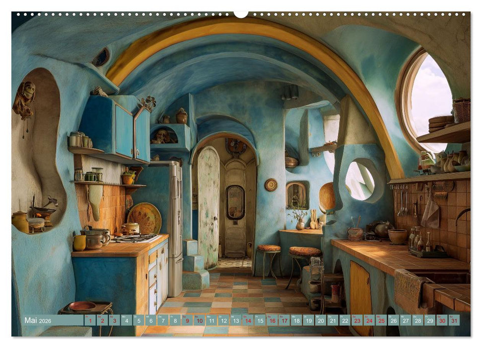 Fantastische Küchenarchitektur. KI-Design zum Staunen (CALVENDO Premium Wandkalender 2026)
