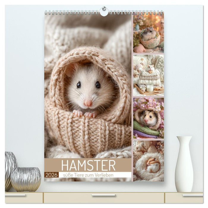 Hamster - süße Tiere zum Verlieben (CALVENDO Premium Wandkalender 2026)