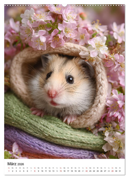 Hamster - süße Tiere zum Verlieben (CALVENDO Premium Wandkalender 2026)