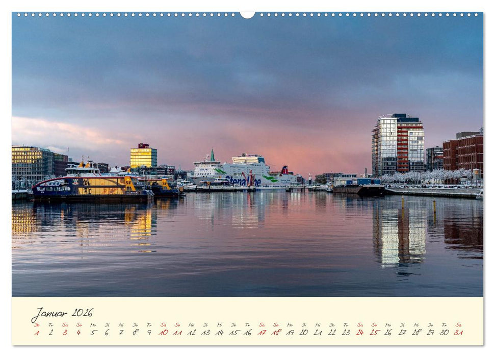 Kiel – Maritimes Flair im Wandel der Jahreszeiten (CALVENDO Wandkalender 2026)