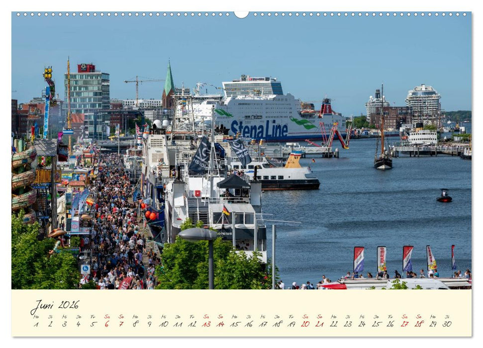 Kiel – Maritimes Flair im Wandel der Jahreszeiten (CALVENDO Wandkalender 2026)