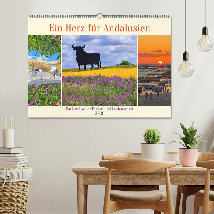 Ein Herz für Andalusien (CALVENDO Wandkalender 2026)