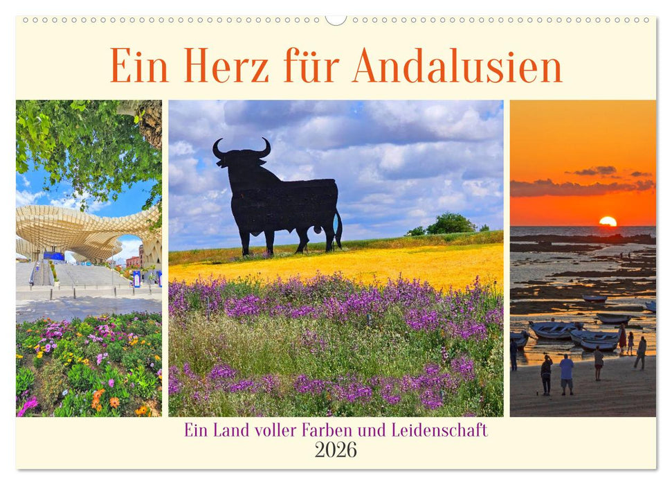 Ein Herz für Andalusien (CALVENDO Wandkalender 2026)