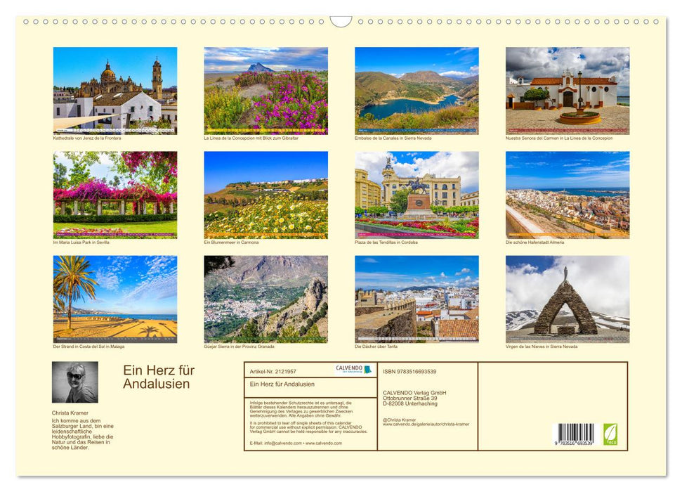 Ein Herz für Andalusien (CALVENDO Wandkalender 2026)
