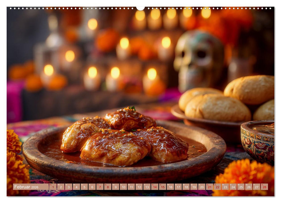 Kulinarische Weltreise. Ikonische Gerichte als KI-Kunst (CALVENDO Wandkalender 2026)