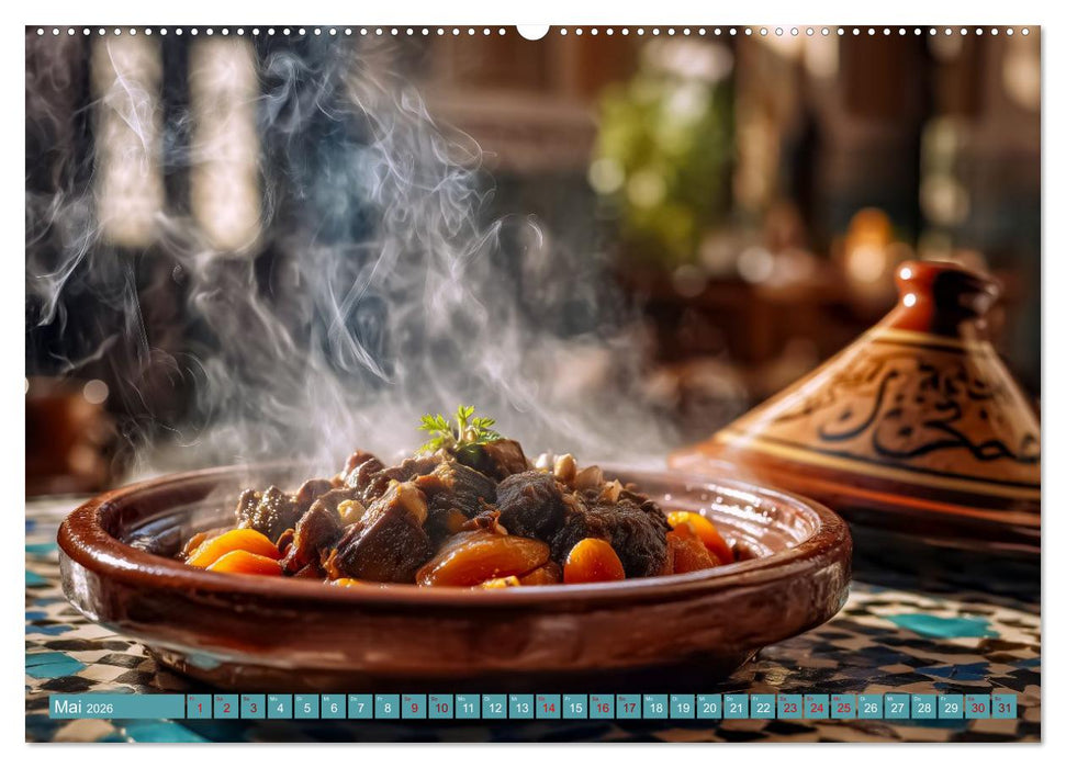 Kulinarische Weltreise. Ikonische Gerichte als KI-Kunst (CALVENDO Wandkalender 2026)