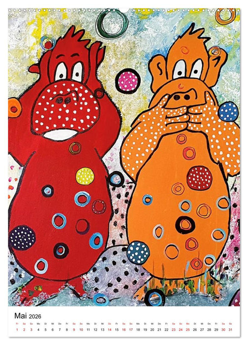 Pop Art Animals - Atelier Zippo (CALVENDO Wandkalender 2026)