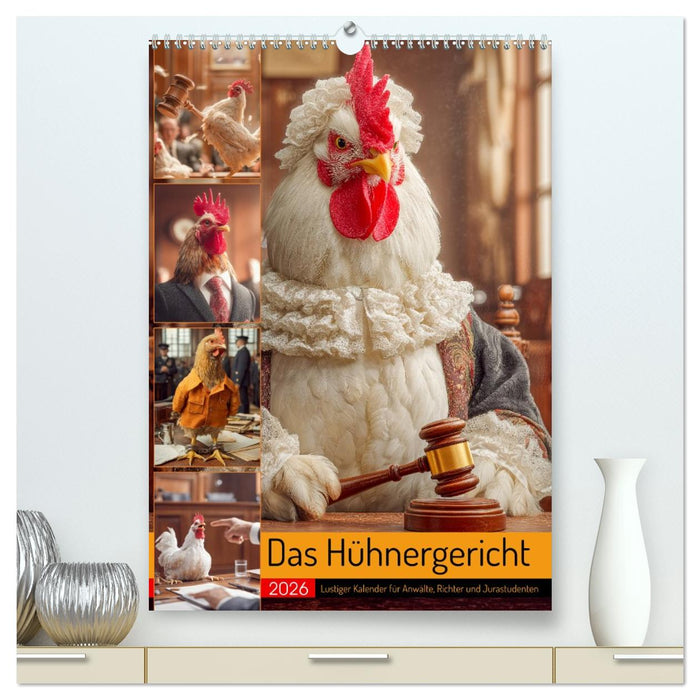 Das Hühnergericht - Lustiger Kalender für Anwälte, Richter und Jurastudenten (CALVENDO Premium Wandkalender 2026)