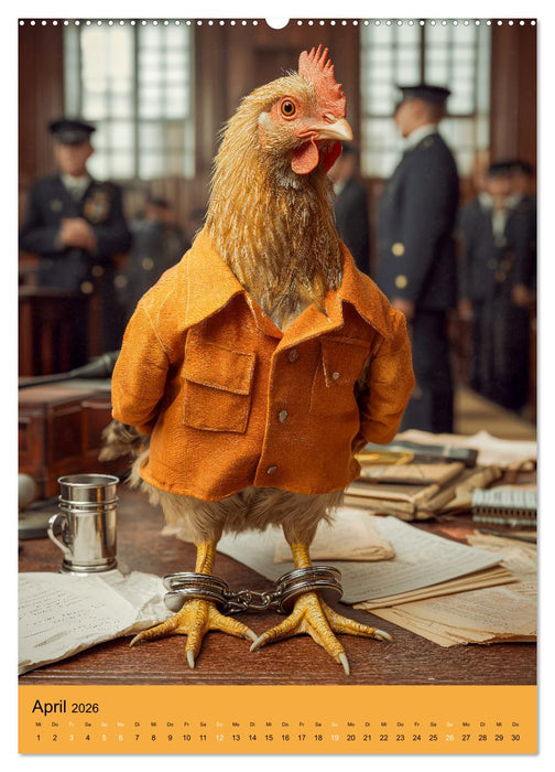Das Hühnergericht - Lustiger Kalender für Anwälte, Richter und Jurastudenten (CALVENDO Premium Wandkalender 2026)