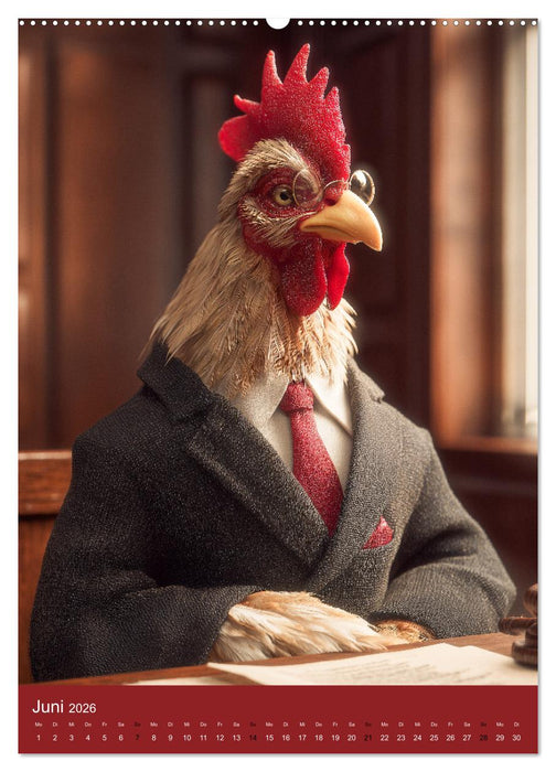 Das Hühnergericht - Lustiger Kalender für Anwälte, Richter und Jurastudenten (CALVENDO Premium Wandkalender 2026)