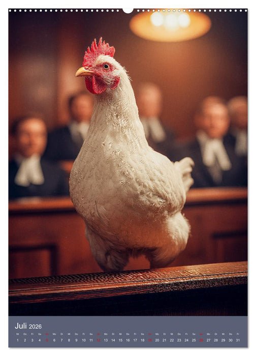 Das Hühnergericht - Lustiger Kalender für Anwälte, Richter und Jurastudenten (CALVENDO Premium Wandkalender 2026)