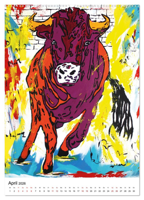 Pop Art Animals - Atelier Zippo (CALVENDO Premium Wandkalender 2026)