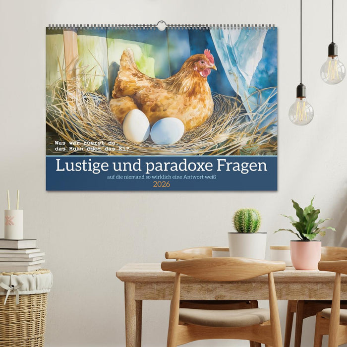 Lustige und paradoxe Fragen (CALVENDO Wandkalender 2026)