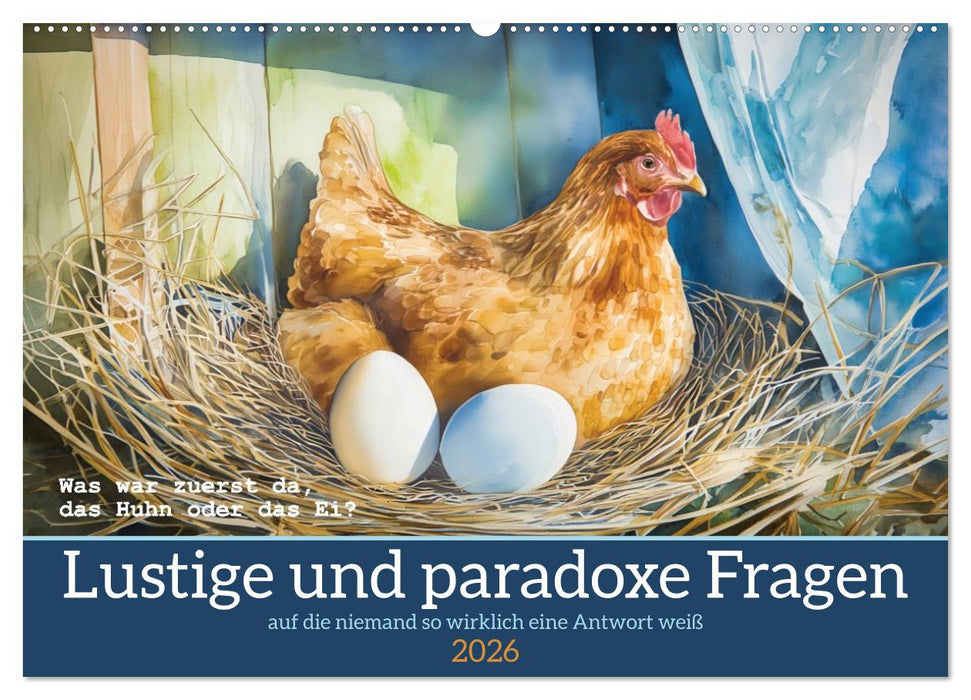 Lustige und paradoxe Fragen (CALVENDO Wandkalender 2026)