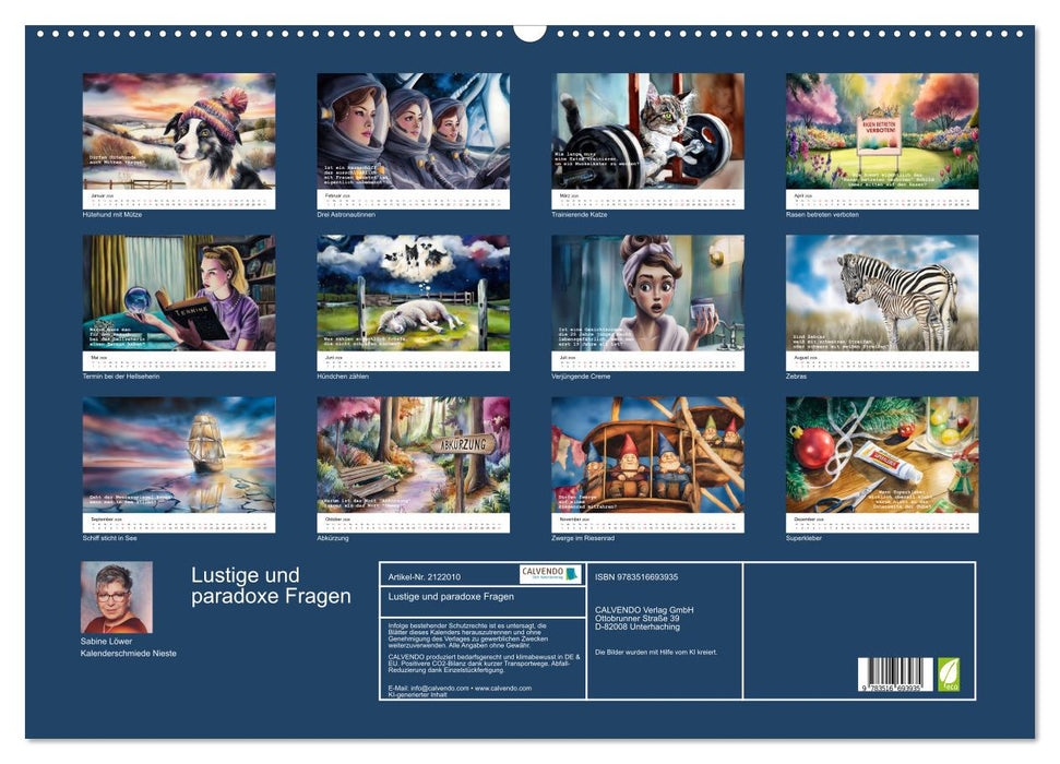 Lustige und paradoxe Fragen (CALVENDO Wandkalender 2026)