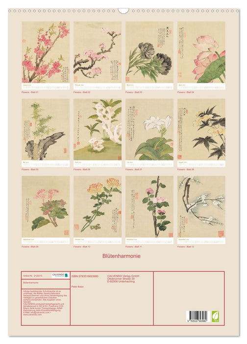 Blütenharmonie (CALVENDO Wandkalender 2026)