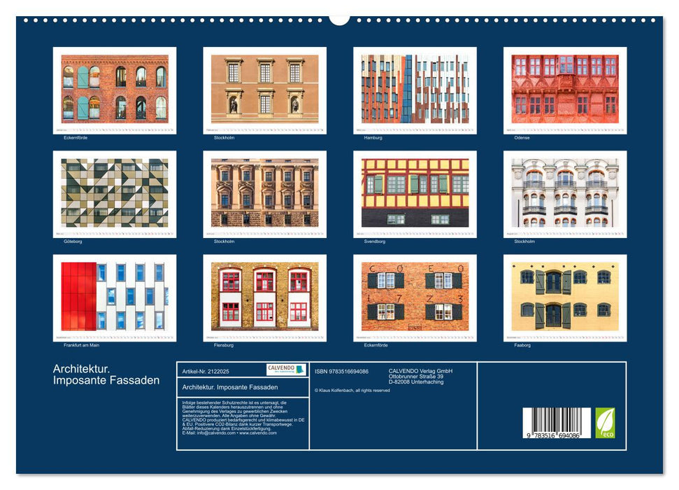 Architektur. Imposante Fassaden (CALVENDO Premium Wandkalender 2026)