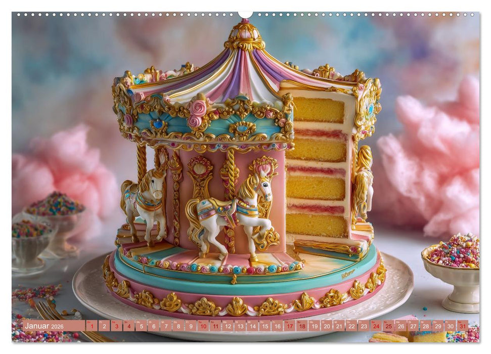 Sweet Wonders. Fantastische Tortenkreationen (CALVENDO Premium Wandkalender 2026)