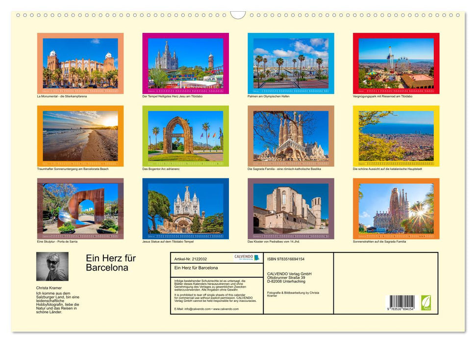 Ein Herz für Barcelona (CALVENDO Wandkalender 2026)