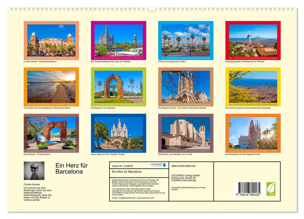 Ein Herz für Barcelona (CALVENDO Premium Wandkalender 2026)