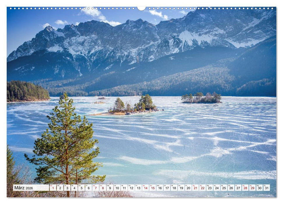 Garmisch-Partenkirchen mit Zugspitze und Eibsee (CALVENDO Wandkalender 2026)