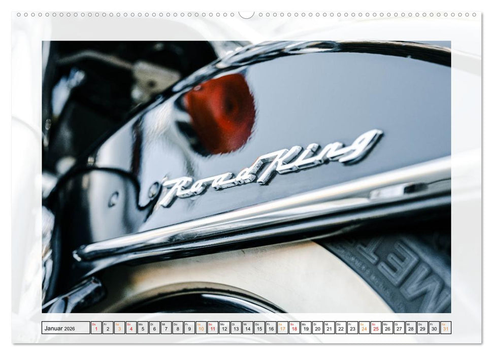 Legendäre Linien – Harley Road King im Detail (CALVENDO Premium Wandkalender 2026)