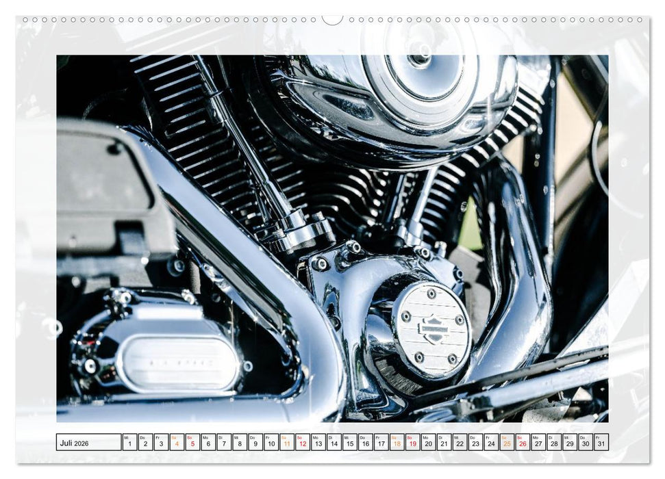 Legendäre Linien – Harley Road King im Detail (CALVENDO Premium Wandkalender 2026)