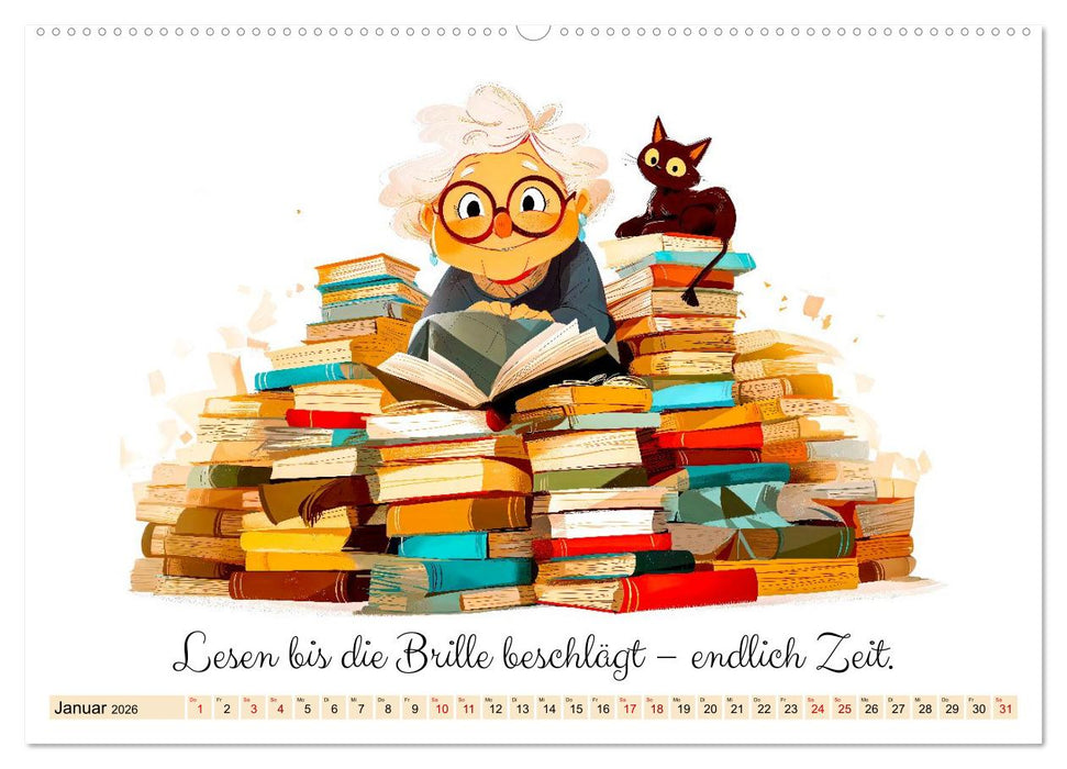 Endlich Rente - So macht Ruhestand Spaß! (CALVENDO Premium Wandkalender 2026)