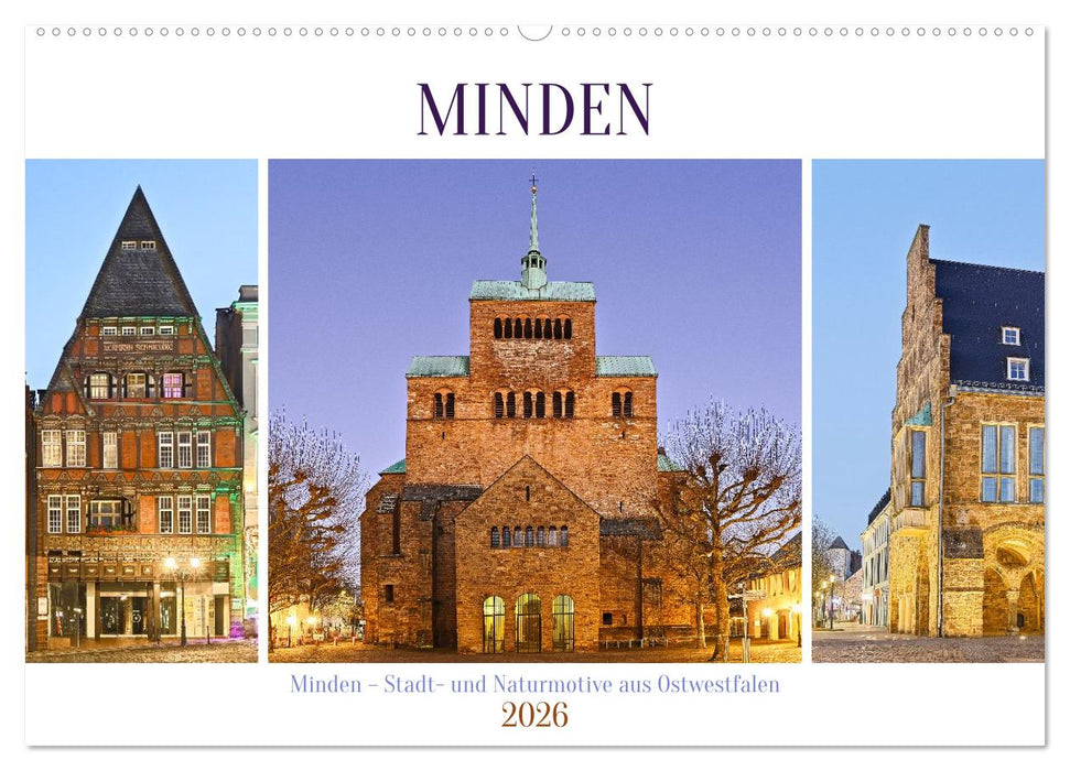 Minden – Stadt- und Naturmotive aus Ostwestfalen (CALVENDO Wandkalender 2026)