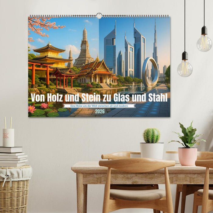 Von Holz und Stein zu Glas und Stahl (CALVENDO Wandkalender 2026)
