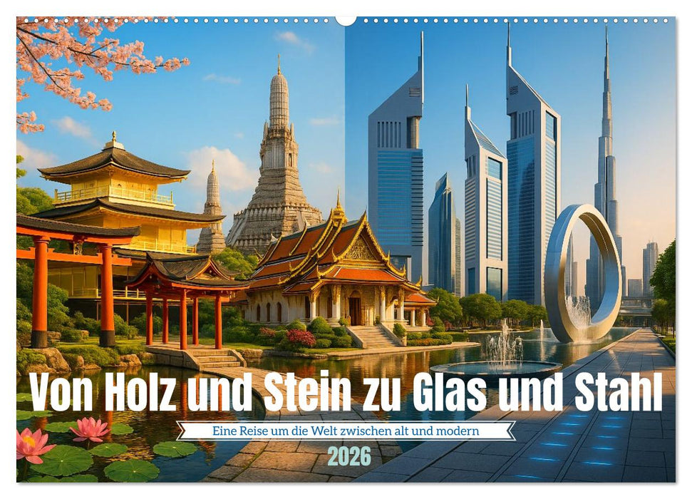 Von Holz und Stein zu Glas und Stahl (CALVENDO Wandkalender 2026)