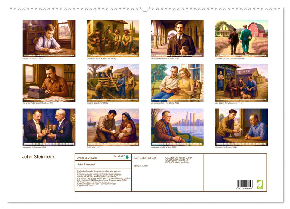 John Steinbeck (CALVENDO Wandkalender 2026)