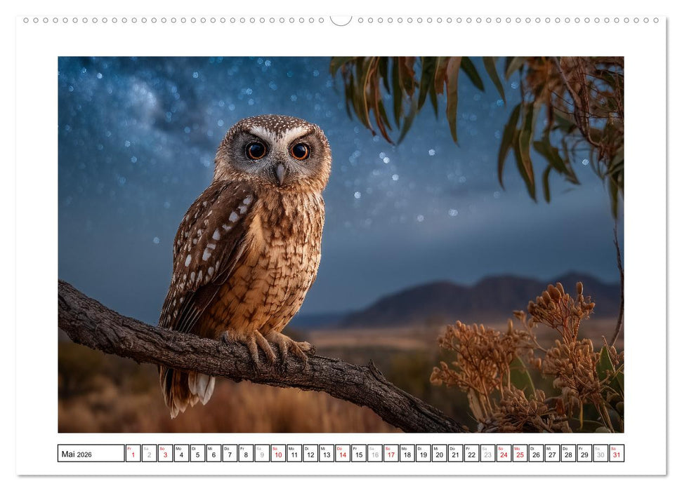 Eulen aus aller Welt - Faszinierende Jäger der Nacht (CALVENDO Wandkalender 2026)