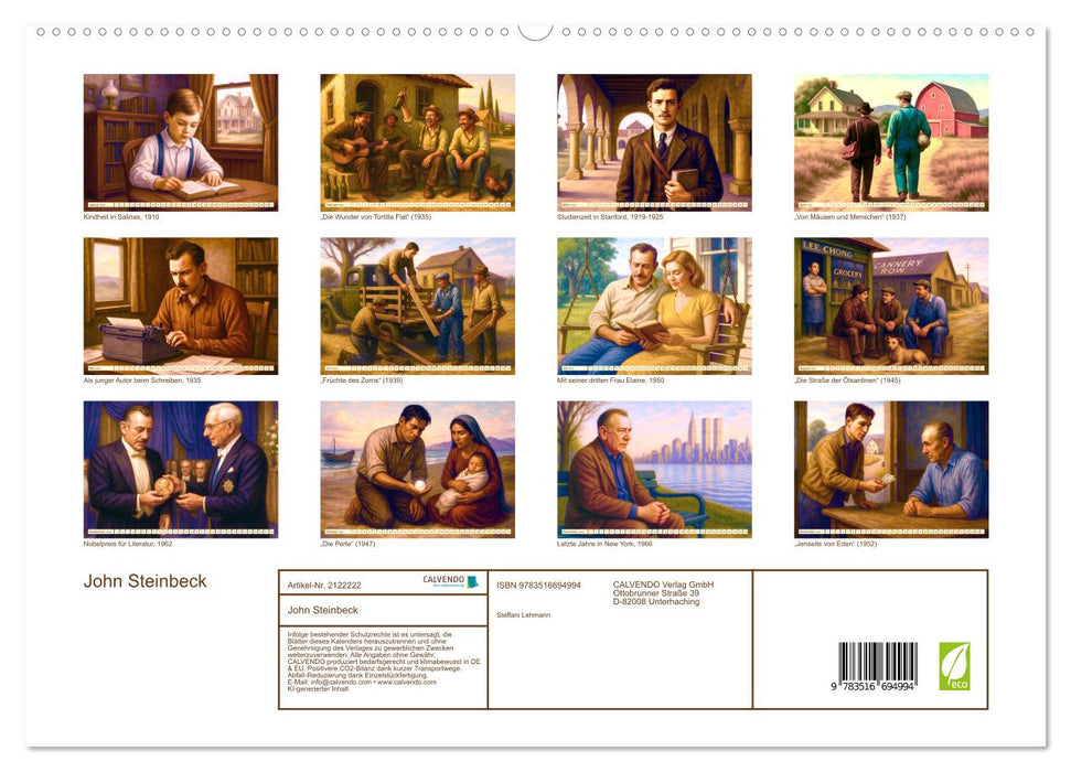 John Steinbeck (CALVENDO Premium Wandkalender 2026)