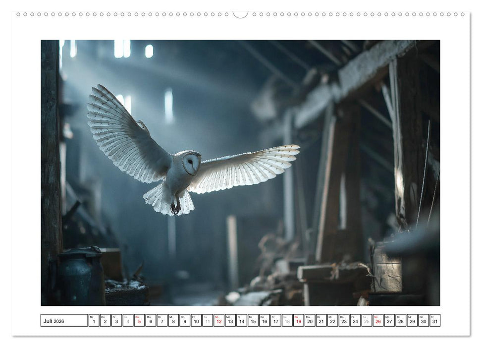 Eulen aus aller Welt - Faszinierende Jäger der Nacht (CALVENDO Premium Wandkalender 2026)